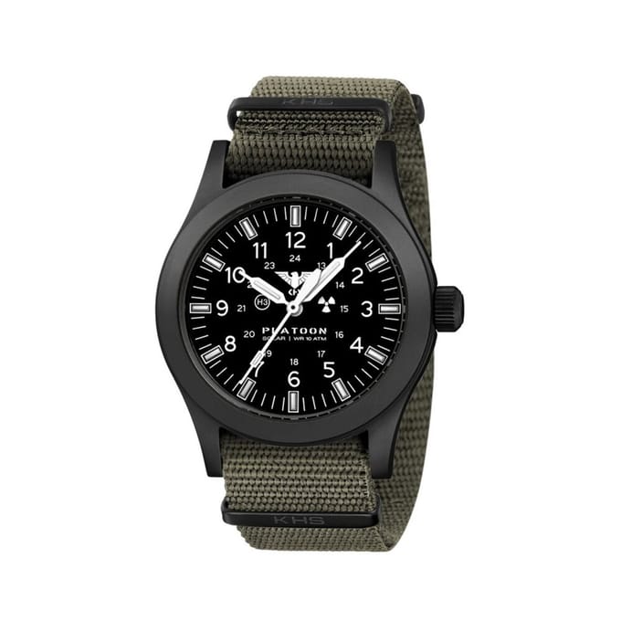 KHS - KHS.PLABSSF.NSGO - Polshorloge - Heren - PLATOON Black Steel Solar