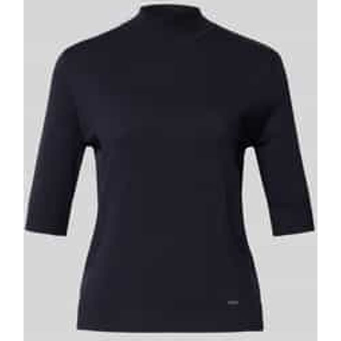 Gebreid shirt met opstaande kraag