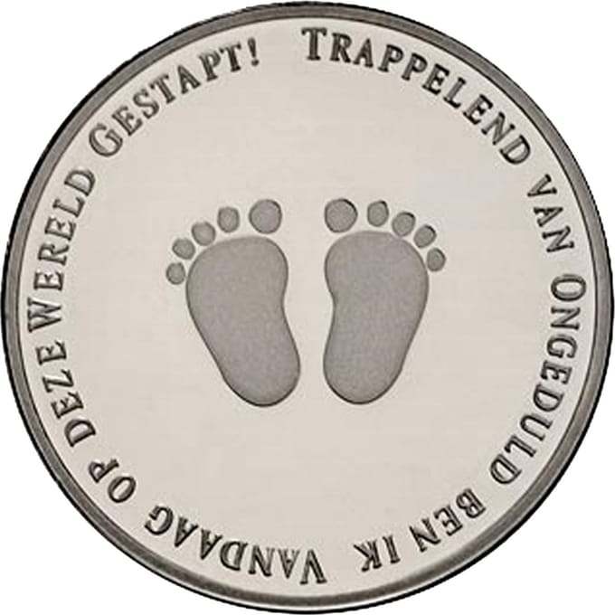 Geboortepenning 2002-2025 sterling zilver