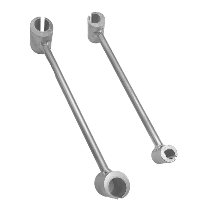 2 Pièces Clé de Réglage d'Écart de Charnière Spanner d'Ajustement de Réparation de Porte Outil Manuel Réglable à Double Tête 14‑25mm gray