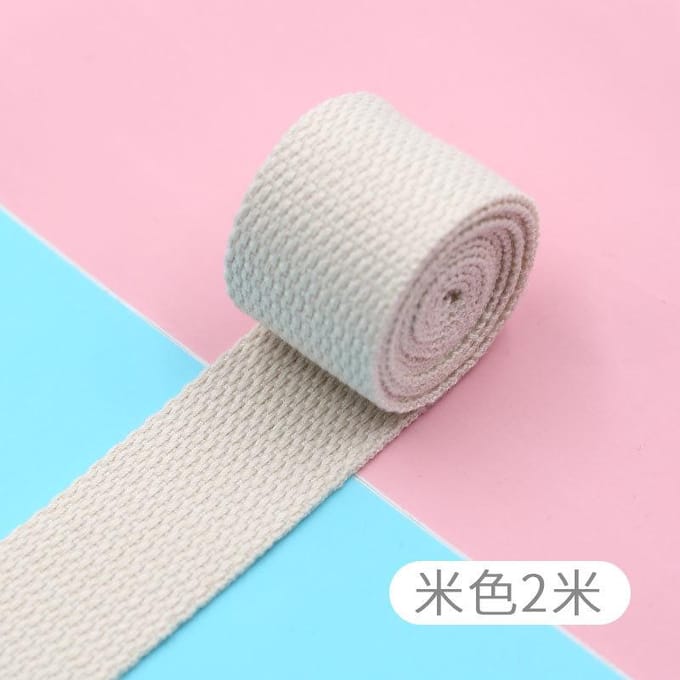 Sangle en coton polyester de couleur, sangle de cartable, sangle de sac à dos, sangle de sangle, bandoulière, accessoires de sangle, sangle d'emballage, sangle en tissu. m * 5cm (2m pack)