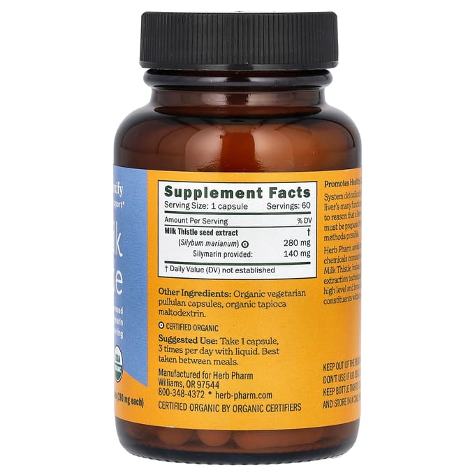 Mariadistel, 280 mg, 60 plantaardige capsules