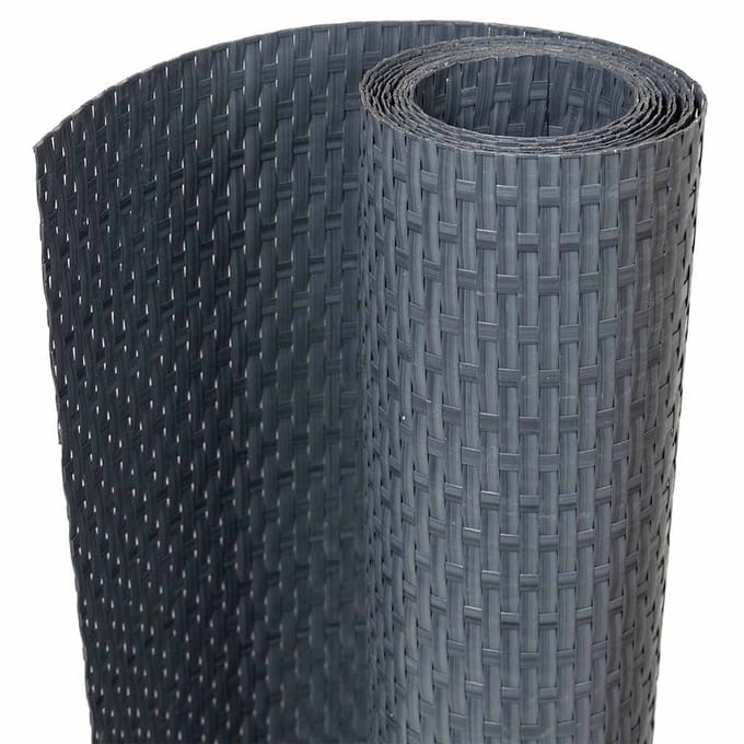 vidaXL - Balkonscherm - 300x80 - cm - poly - rattan - antracietkleurig