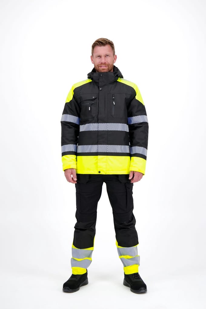 Herock Meteor High Vis Jas Zwart / S