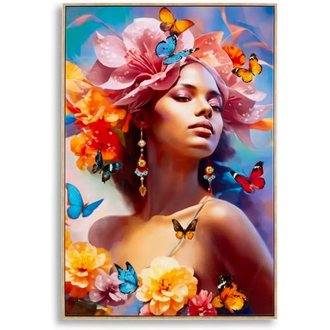 Muurdecoratie schilderij op canvas met lijst Mauro Ferretti Laccato Marty B