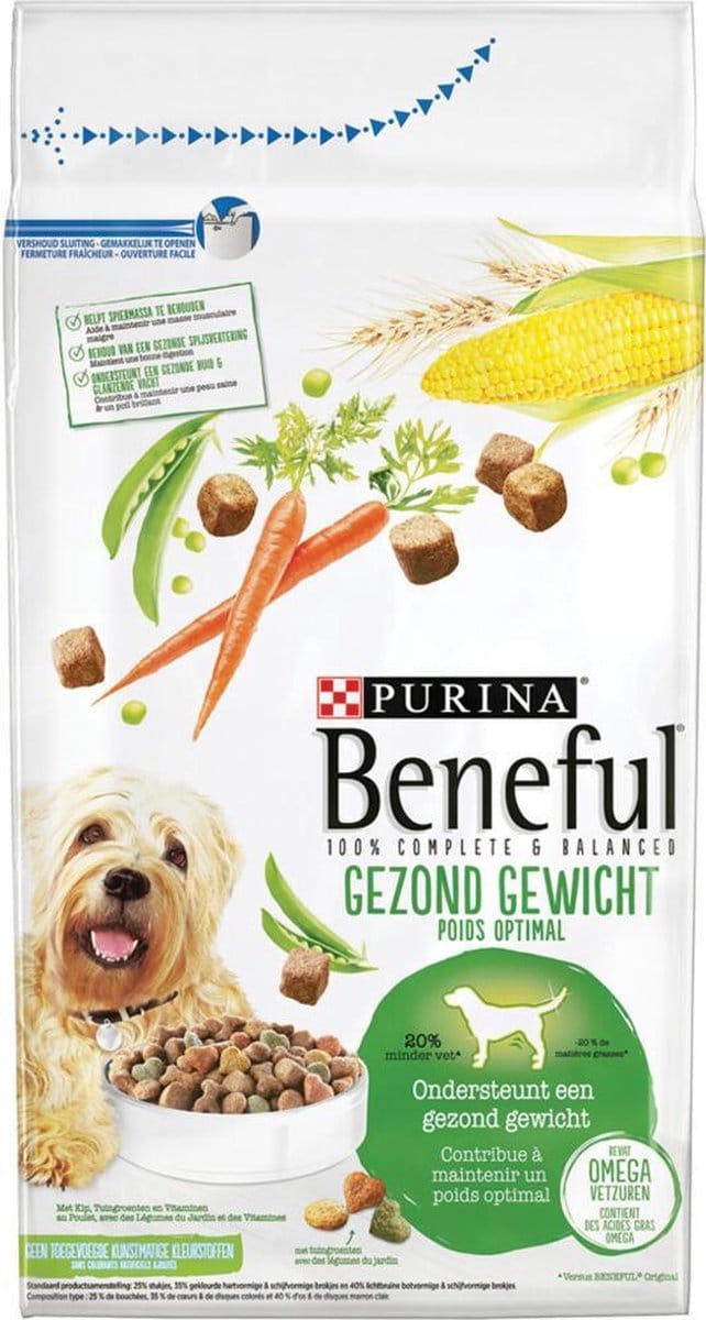 3x Beneful Gezond Gewicht Kip - Groenten 1,5 kg