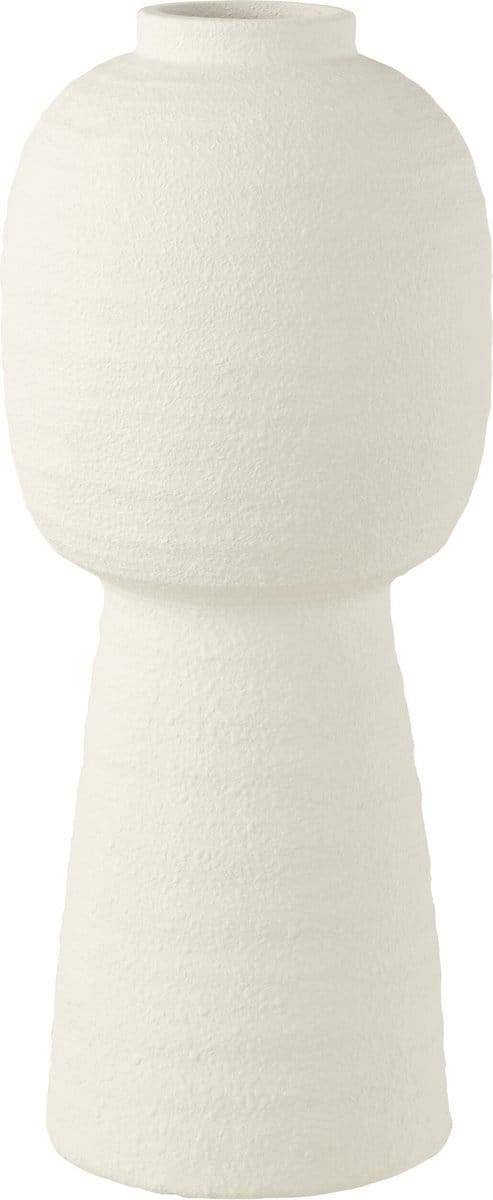 J-Line vaas Lantaarn - keramiek - wit - large - 50 cm hoog