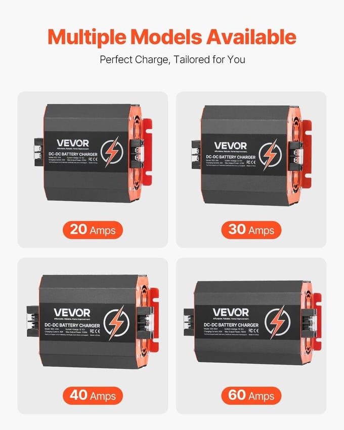 Chargeur DC vers DC 12V 30A Chargeur de batterie 375W pour plomb-acide Lithium AGM