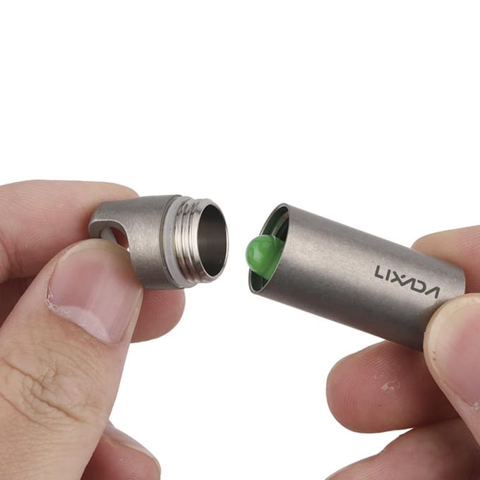 LIXADA Ti Pillendoosje Waterdichte Mini Pillendoos Zak Pillendoos Container voor Buitenreizen S gray