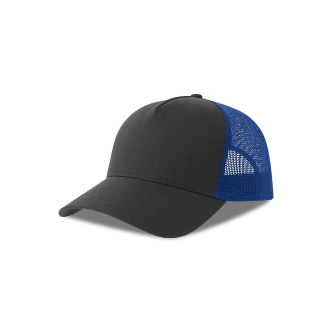 Atlantis Headwear Rapper Cotton-S Cap AT535 - Dark Grey/Royal - One size