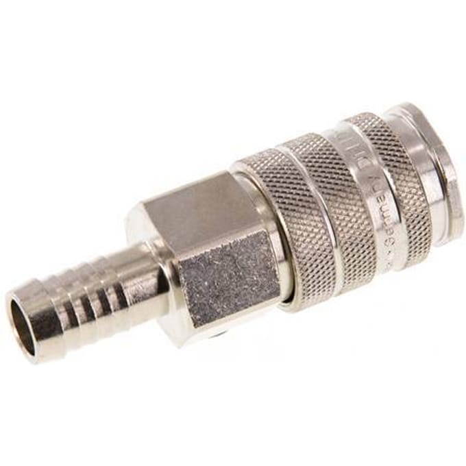 Vernikkeld Messing DN 10 Luchtkoppeling Snelkoppeling 13 mm Slangpilaar Double Shut-Off