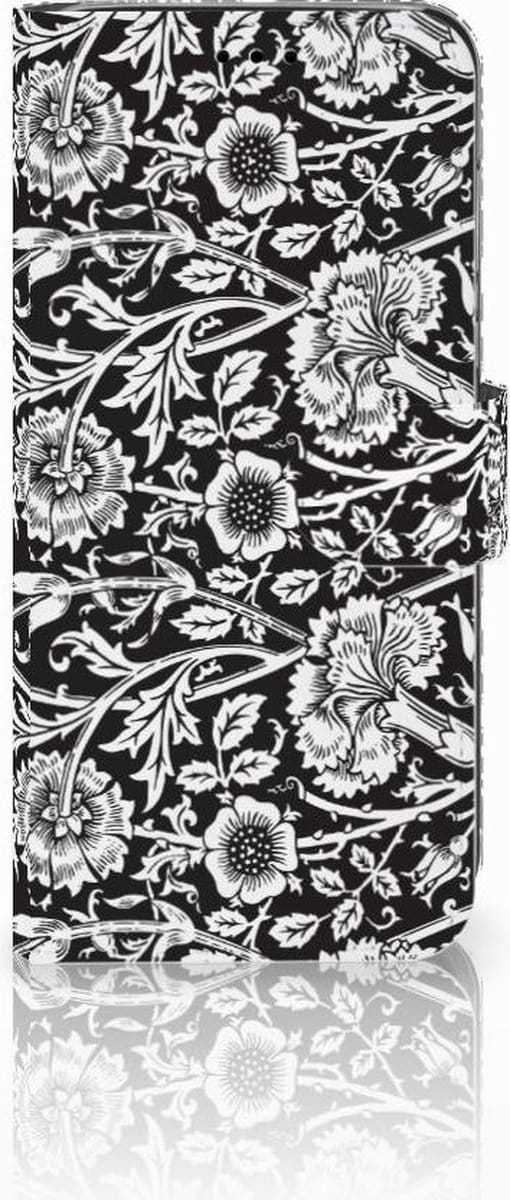 Huawei P20 Lite Hoesje Black Flowers