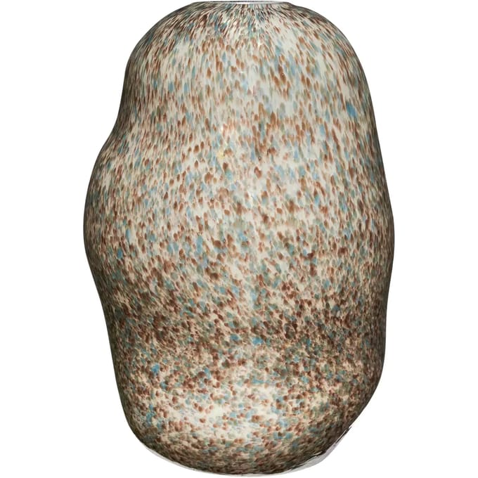 Decoratieve Glazen Vaas 30 cm - Bruin Marmor Effect