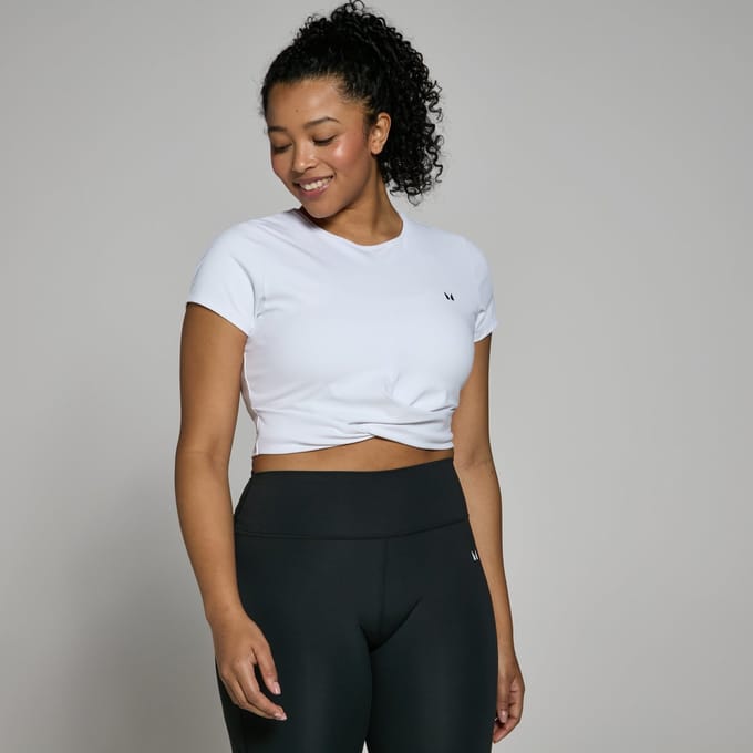 MP Power croptop met korte mouwen voor dames - Wit - L
