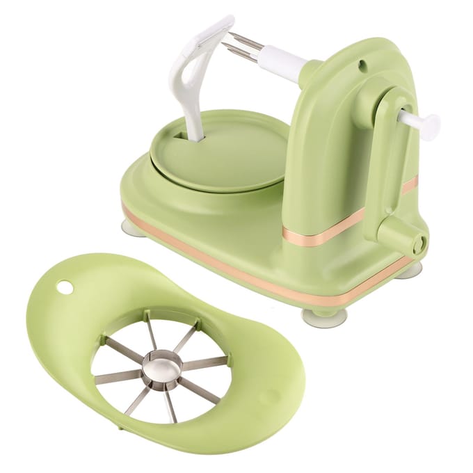 Fruit Schilmachine Handzwengel Multifunctioneel met Fruitsnijder PP Roestvrij Staal Appel Schiller voor lichtgroene kleur