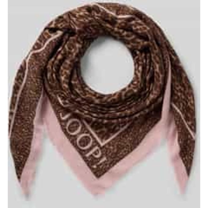 Sjaal met logoprint model 'Adalia'