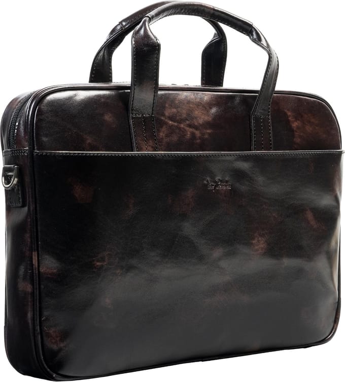 Tony Perotti Leren Laptoptas van Gogh 14 inch 1-vaks, Zwart