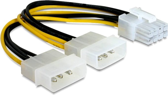 DeLOCK - power adapter - 4 pin internal power (12V) to 8 pin PCIe power - 30 cm