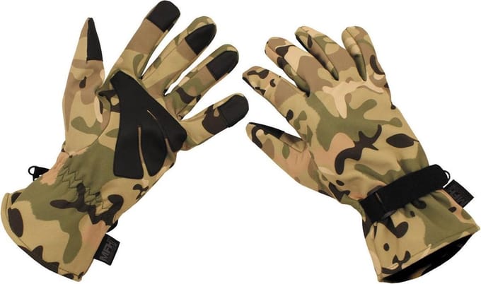 MFH High Defence - Handschoenen  -  "Soft shell"  -  Operation camo - MAAT XXL