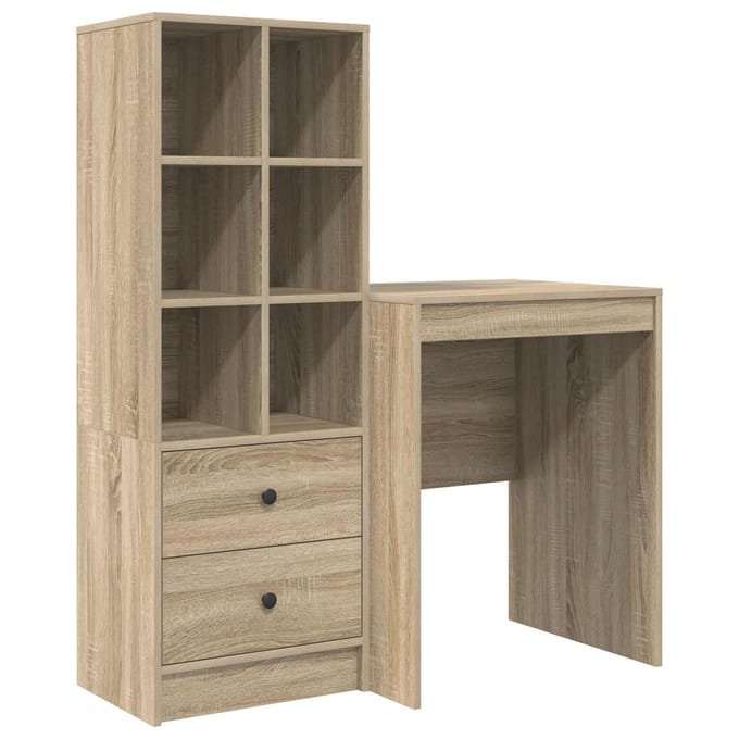 vidaXL - Bureau - Sonoma - Eik - 105,5 - x - 50 - x - 127 - cm - 2 - st