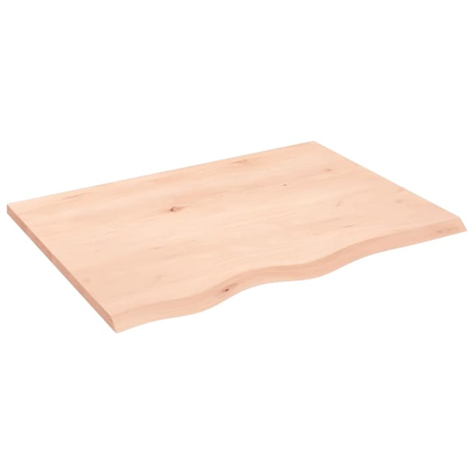 vidaXL - Wastafelblad - 80x60x2 - cm - onbehandeld - massief - hout