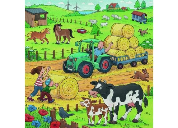 Ravensburger puzzel Boerderij - 3x49 stukjes - kinderpuzzel