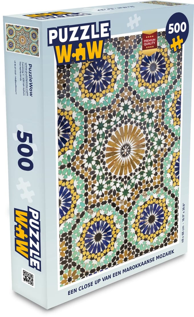 Puzzel Een close up van een Marokkaanse mozaïek - Legpuzzel - Puzzel 500 stukjes