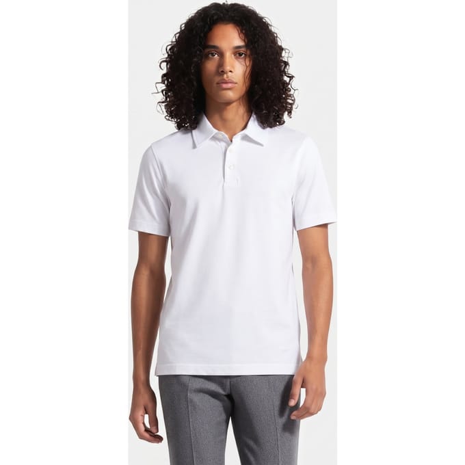 Brooks Brothers Smooth Jersey Cotton White Größe: L | Poloshirts Outlet | Herren | Weiß