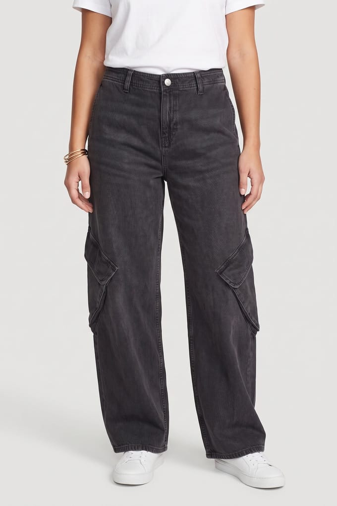ARKET Eini Denim Cargo Grey Maat: 38 | Cargobroeken Outlet | Dames | Grijs