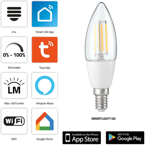 Alecto SMARTLIGHT140 - Smart Verlichting - Wifi LED lamp - Energiezuinig
