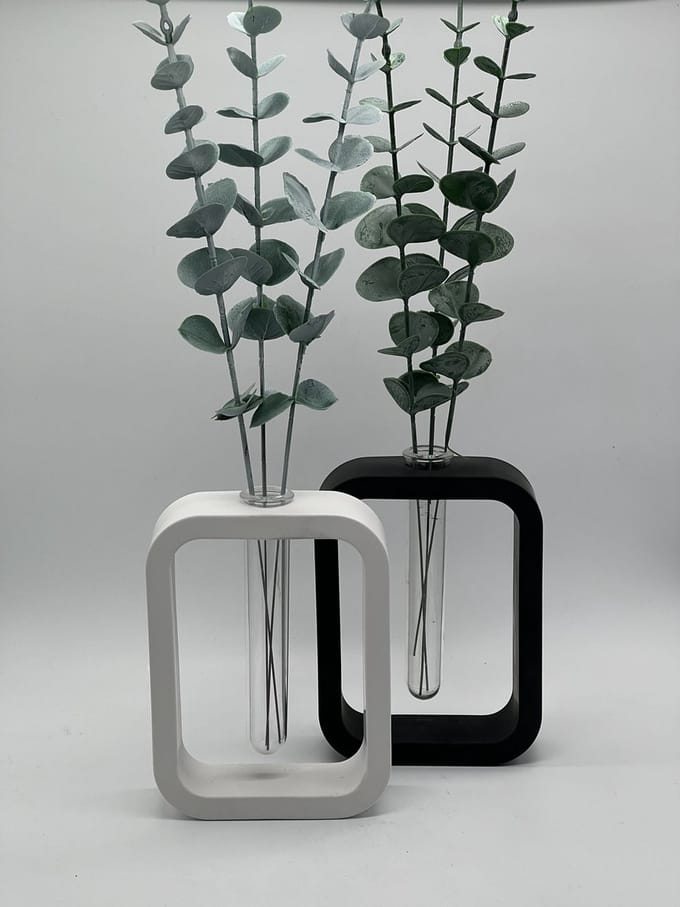 Reageerbuishouder eucalyptus donker / zwart