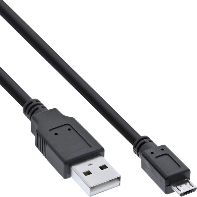 InLine 31720 USB-kabel 2 m USB A Micro-USB B Zwart