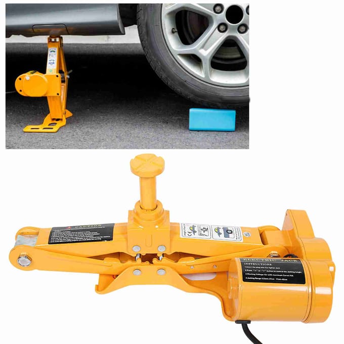 3 Ton Autokrik 12V Elektrische Krik Hydraulisch Auto Hefgereedschapskit Auto Onderhoudsaccessoires orange