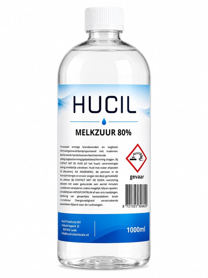 Hucil Melkzuur 80% - 1 liter - lactic acid - ontkalker