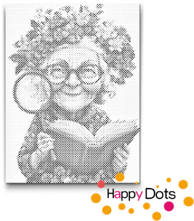 HappyDots DOT Painting Gekke oma's 10 - 30x40cm