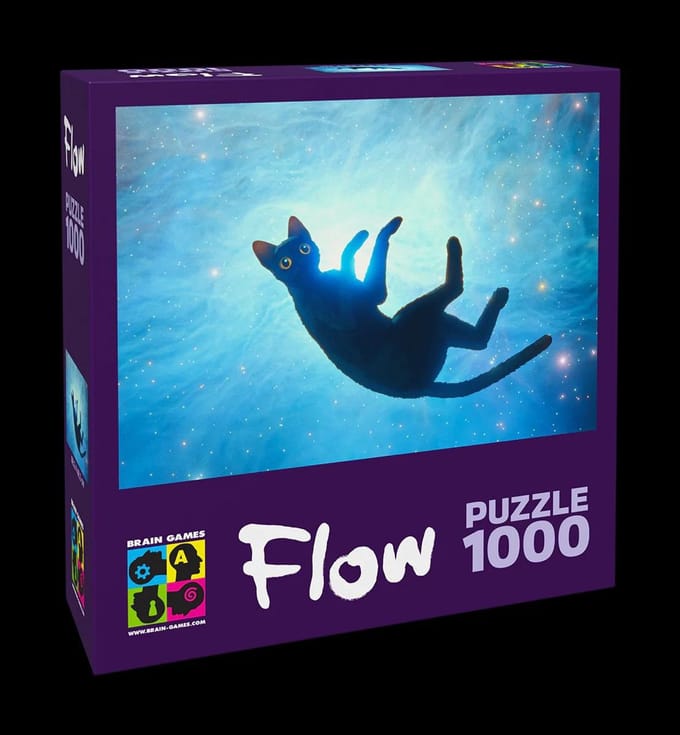 Puzzle 1000 Flow czarny kot - Puzzel 1000 Flow zwarte kat