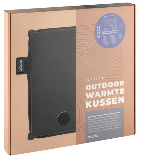 Warmtekussen Mood outdoor 40x40cm grijs
