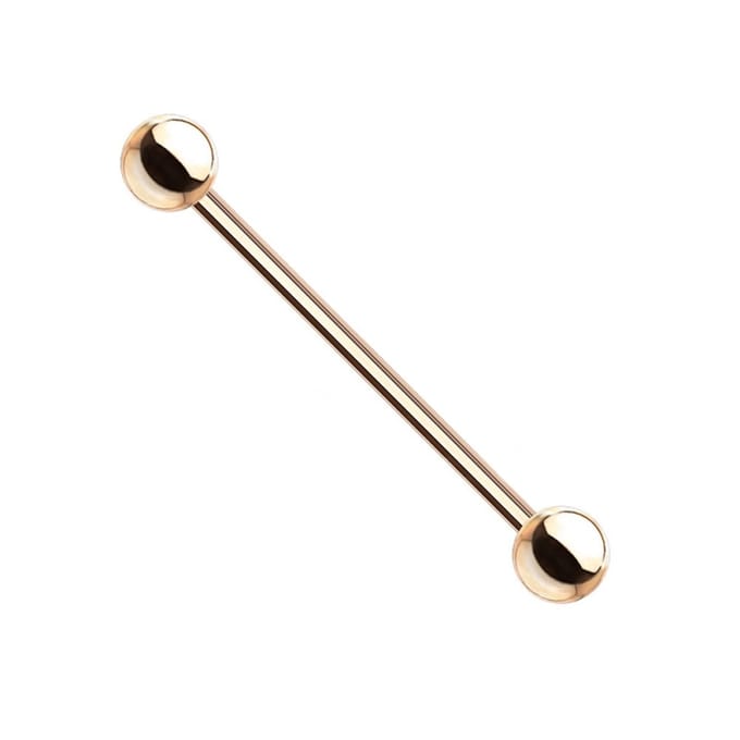 Industrial piercing titanium basis 38 mm - rose goud - LMPiercings