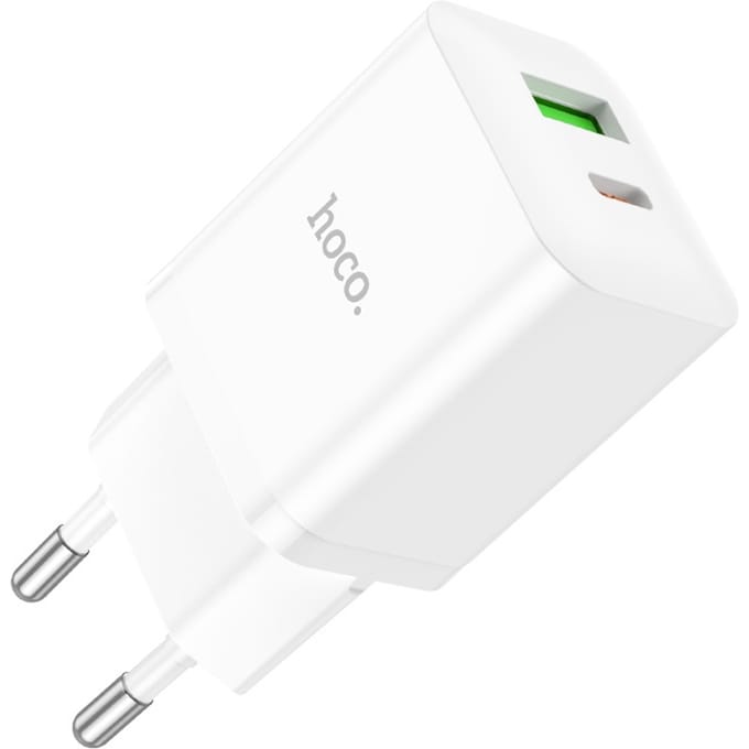 Hoco N28W Smartphone oplader - Snellader USB + USB-C - QuickCharge 3.0 - PD20W