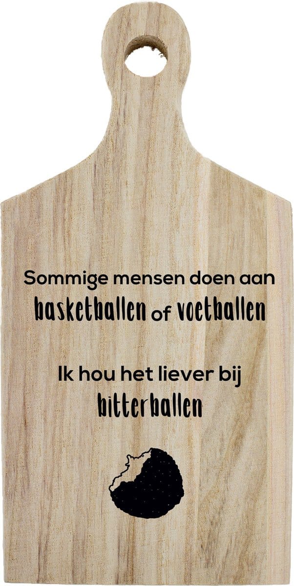 Borrelplank humor bitterballen – Grappig snackcadeau