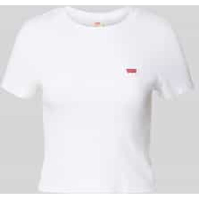 T-shirt met labeldetail