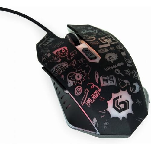 Gembird Wired optical mouse 6B Grafix - Muis - Optisch - 6 knoppen - Zwart