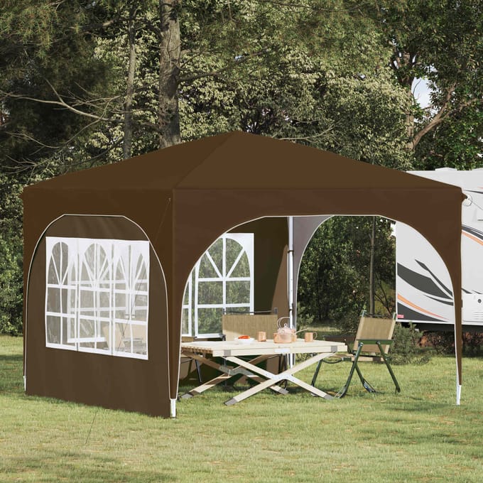 vidaXL - Pop-up - Feesttent - 290 - x - 290 - x - 245 - cm - Taupe