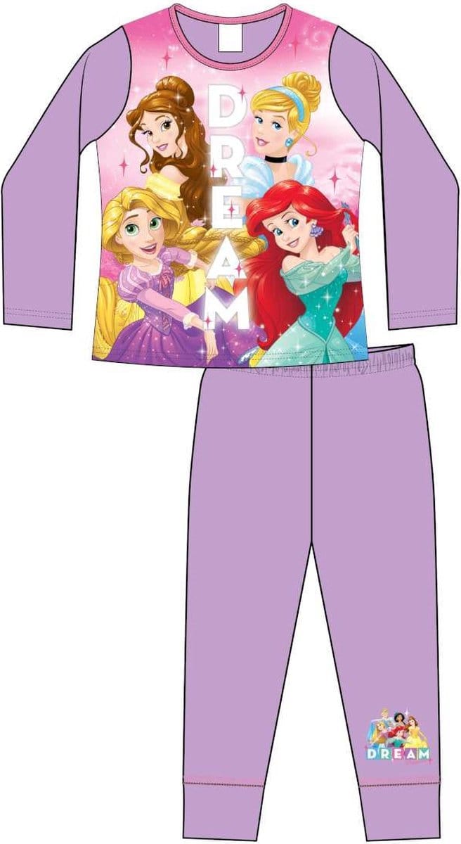 Disney - Princess - Pyjama - Maat 134/140 - Prinsessen pyjamabroek en pyjamashirt - Dream