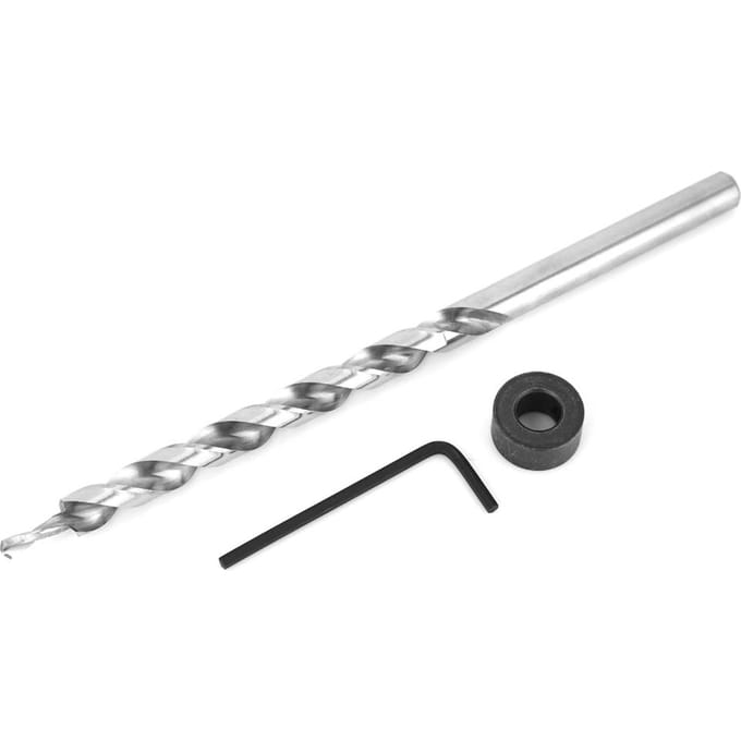 9mm Ronde Schacht Twist Stappenboor Set voor Pocket Hole Boormal Gids Kit met Sleutel