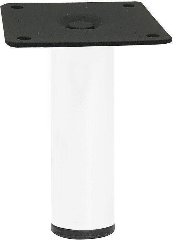 FLE - Stalen meubelpoot wit rond ø 3 cm en hoogte 10 cm