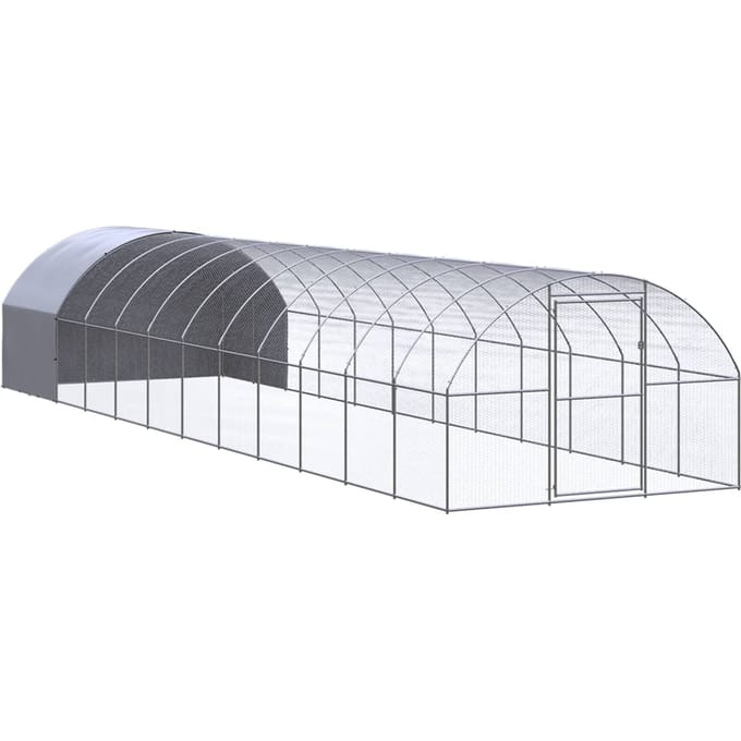 Vidaxl Buitenren Voor Kippen, 3X12X2 M, Gegalvaniseerd Staal