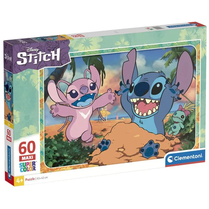 Clementoni - Puzzel - 60 Stukjes - Lilo & Stitch - Puzzel Voor Kinderen - Supercolor
