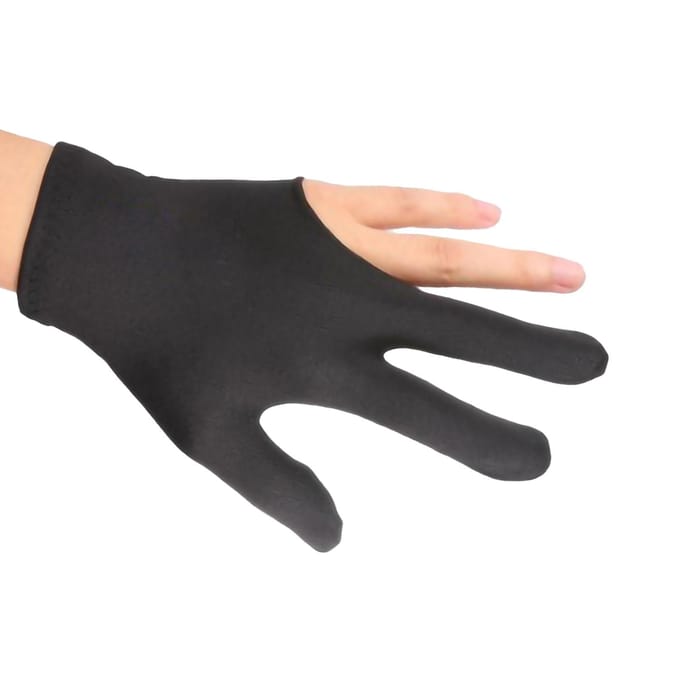 Gants de billard élastiques à 3 doigts pour queue de billard, pour hommes et femmes, accessoires de billard beige