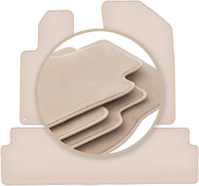 PREMIUM beige matten voor: Peugeot 508 RXH achter compleet 2010-2018